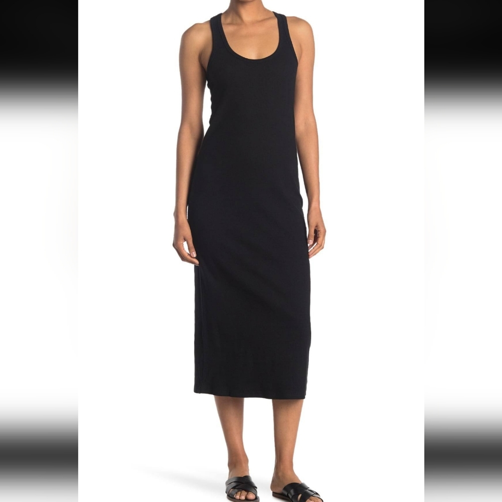 NEW! Black ribbed tank dress